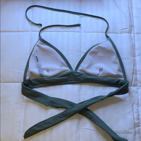 Green swimsuit top - Picture 2 of 2